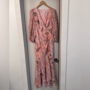 Peach floral gown
